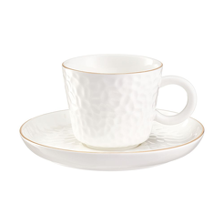 Filiżanka do herbaty porcelanowa 200 ml ze spodkiem PAULA