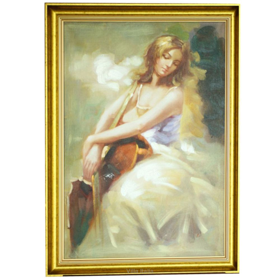 obraz olejny Wiolonczelistka