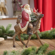 Mikołaj na reniferze Figurka świąteczna 28 cm GIVRE 1