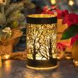 Lampion czarny szklany NOTTE - LED drzewa 2
