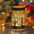 Lampion czarny szklany NOTTE - LED drzewa 1