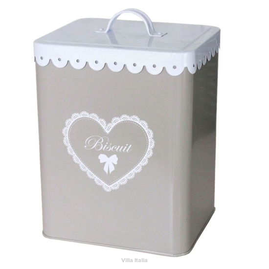 Pojemnik na ciastka metalowy Puszka na słodycze 23 cm LACE
