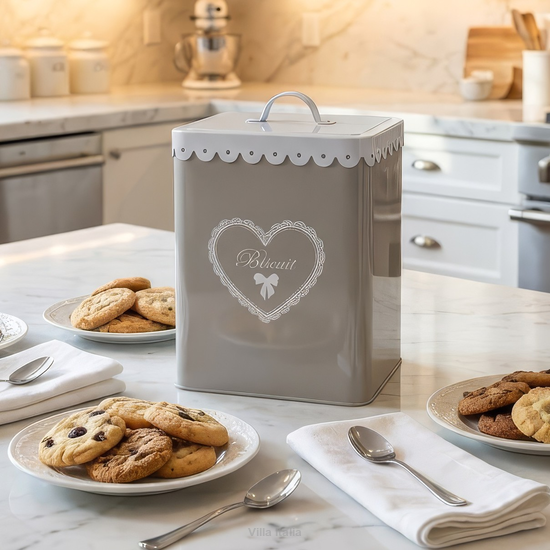 Metalowy pojemnik kuchenny na słodycze