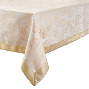 Obrus beżowy 140 x 220 cm CORNELIA