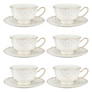 Komplet filiżanek porcelanowych 200 ml 6 sztuk ALEXIA