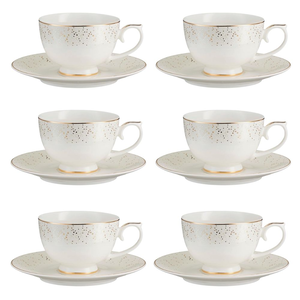 Komplet filiżanek porcelanowych 230 ml 6 sztuk DIANA