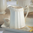 Mlecznik porcelanowy Dzbanuszek do mleka złota linia CLARA Gold Ivory 2