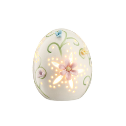 Jajko porcelanowe ażurowe 10 cm Lampion LED LAURA