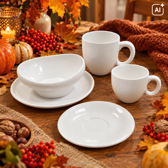 Zestaw śnaidaniowy porcelanowy dla 1 osoby UNICO 61