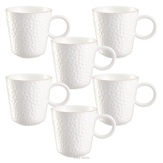 porcelanowy zestaw kubków 500 ml 6 sztuk