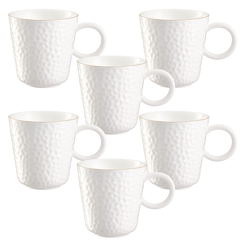 Zestaw kubków porcelanowych 6 sztuk 500 ml PAULA