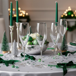 eleganckie kryształowe kieliszki do szampana z platynowym paskiem