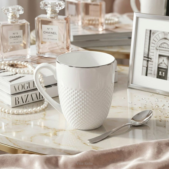 Kubek porcelanowy platynowa linia 430 ml UNICO 18A