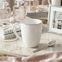 Kubek porcelanowy platynowa linia 430 ml UNICO 18A