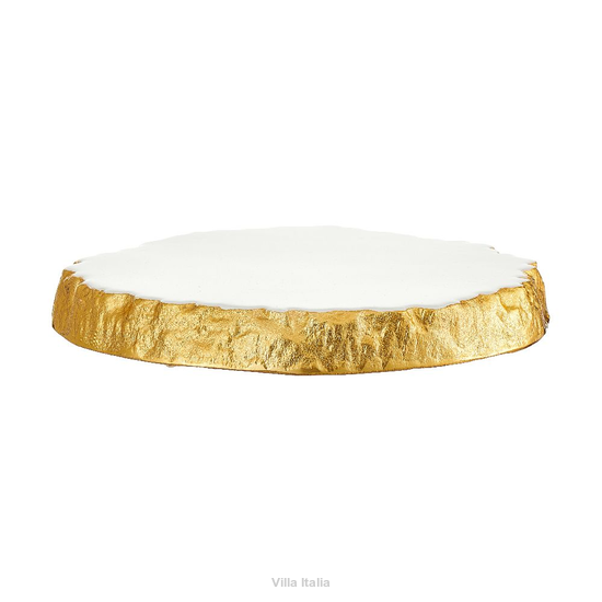 talerz do ciasta złoty