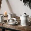 Serwis obiadowo kawowy porcelanowy na 12 osób PILLAR 12