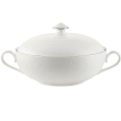 Serwis obiadowy porcelanowy na 12 osób z wazą BARI PLATIN 6