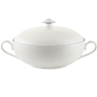 Serwis obiadowy porcelanowy na 12 osób z wazą BARI PLATIN 13