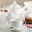 elegancki serwis kawowy z porcelany kostnej 
