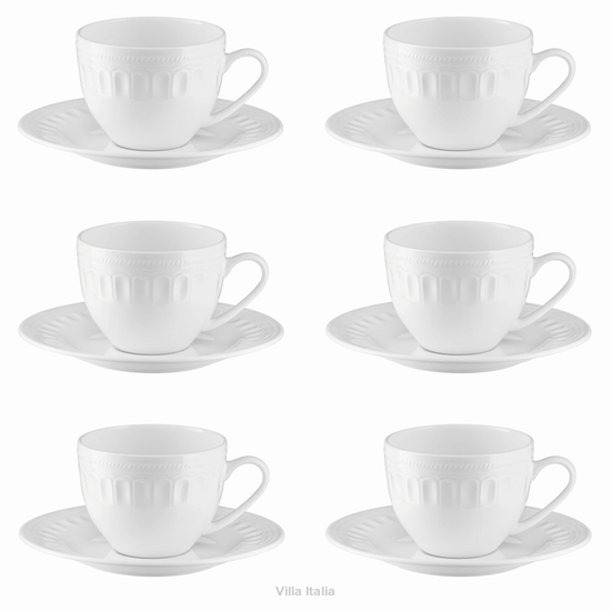 Komplet filiżanek porcelanowych w klasycznym stylu