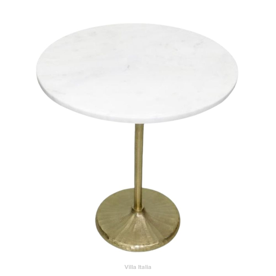 Stolik kawowy marmurowy 48 cm LUCAS White