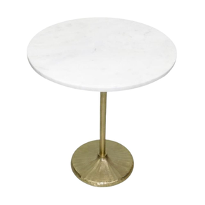 Stolik kawowy marmurowy 48 cm LUCAS White