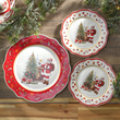 Talerzyk deserowy świąteczny 19 cm porcelanowy SANTA CLAUS 3