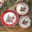 Talerzyk deserowy świąteczny 19 cm porcelanowy SANTA CLAUS 3