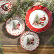 Talerzyk deserowy świąteczny 19 cm porcelanowy SANTA CLAUS 2