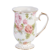 Kubek porcelanowy dekorowany złota linia 300 ml ROSE GARDEN 2
