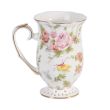 Kubek porcelanowy dekorowany złota linia 300 ml ROSE GARDEN 2