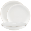 Serwis obiadowy porcelanowy Komplet talerzy na 6 osób BOSTON GOLD 6
