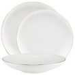 Serwis obiadowy porcelanowy Komplet talerzy na 6 osób BOSTON GOLD 6