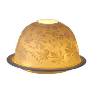 Lampion porcelanowy na tealight 8 cm LIŚCIE