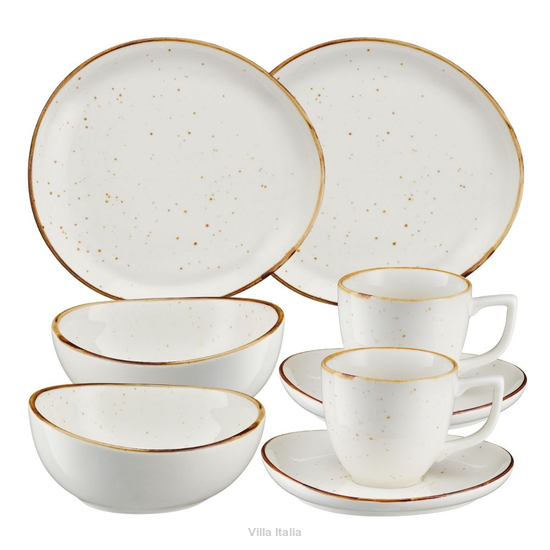 Zestaw śniadaniowy dla 2 osób porcelanowy AMMOS