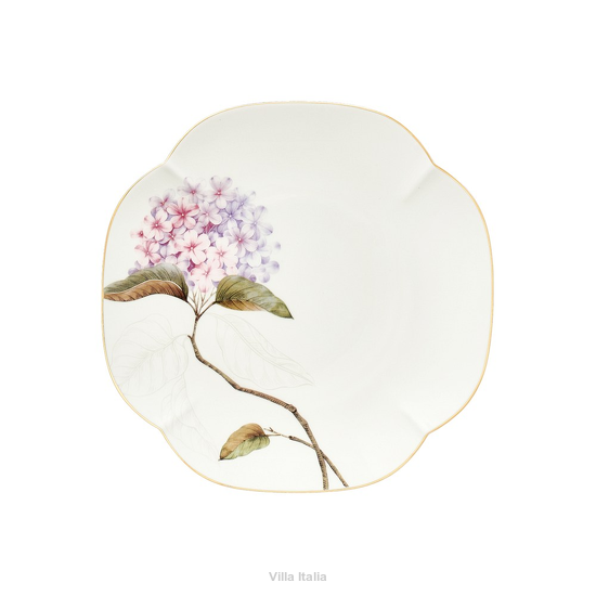 stylowy talerzyk do ciasta porcelanowy ręcznie dekorowany złotem