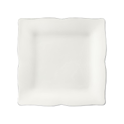 Talerzyk deserowy kwadratowy 20x20 cm porcelanowy COMO PLATIN