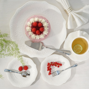 Zestaw do ciasta na 6 osób porcelanowy GLORIETTA Style