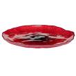 Talerz do ciasta szklany 33 cm czerwony MAK 1