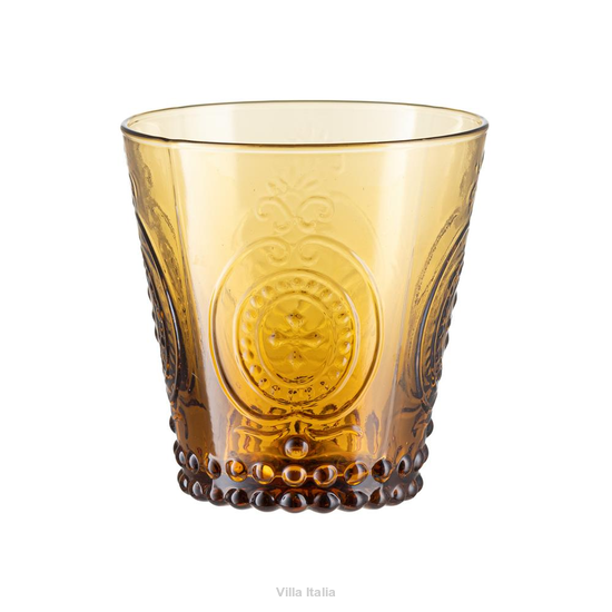 Szklanka bursztynowa niska