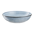 elegancki talerz do zupy ceramiczny wykończony reaktywnym szkliwem