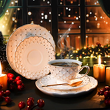 Filiżanka do kawy porcelanowa 200ml z talerzykami