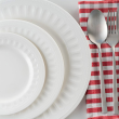 Serwis obiadowy porcelanowy na 6 osób Komplet talerzy MESYNA WHITE 5
