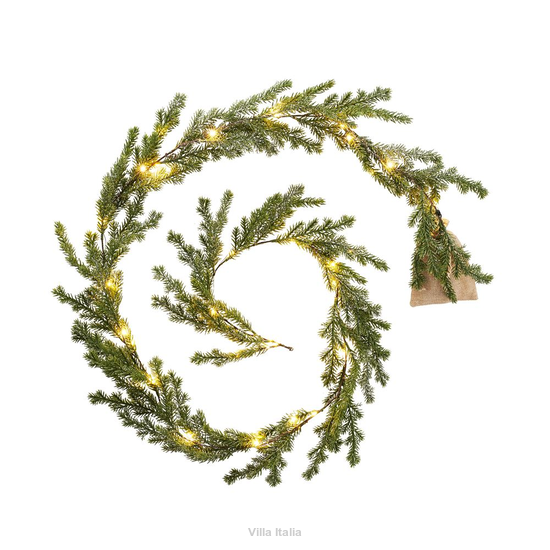 Girlanda świąteczna LED 190 cm z brokatem