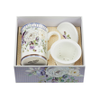 kubek porcelanowy z zaparzaczem w zestawie prezentowym