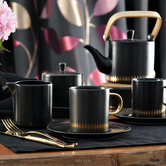 serwis do herbaty czarny