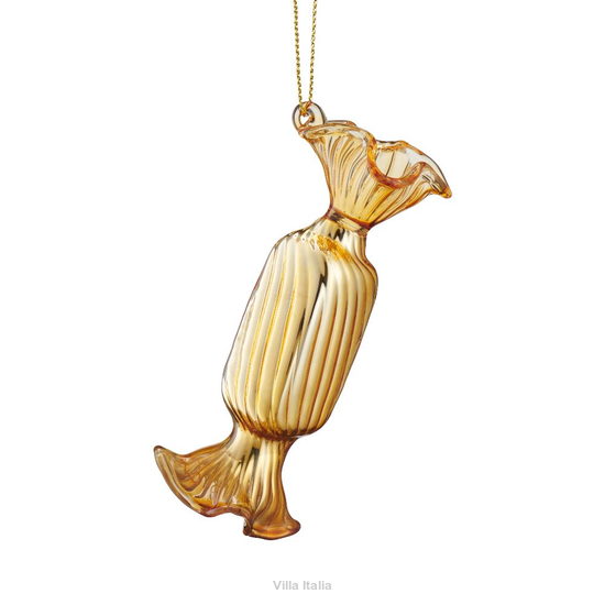 złota bombka kształt cukierka
