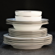 Talerzyk deserowy śniadaniowy 21,5 cm porcelanowy PLUS PLATIN 5