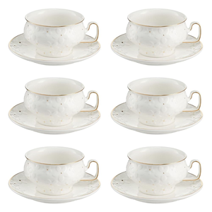 Komplet filiżanek porcelanowych 280 ml 6 sztuk FIORELLA
