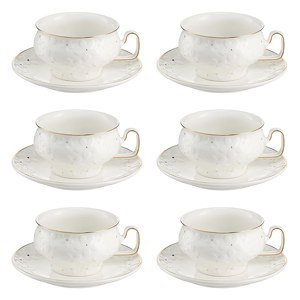 Zestaw filiżanek porcelanowych 280 ml 6 sztuk FIORELLA